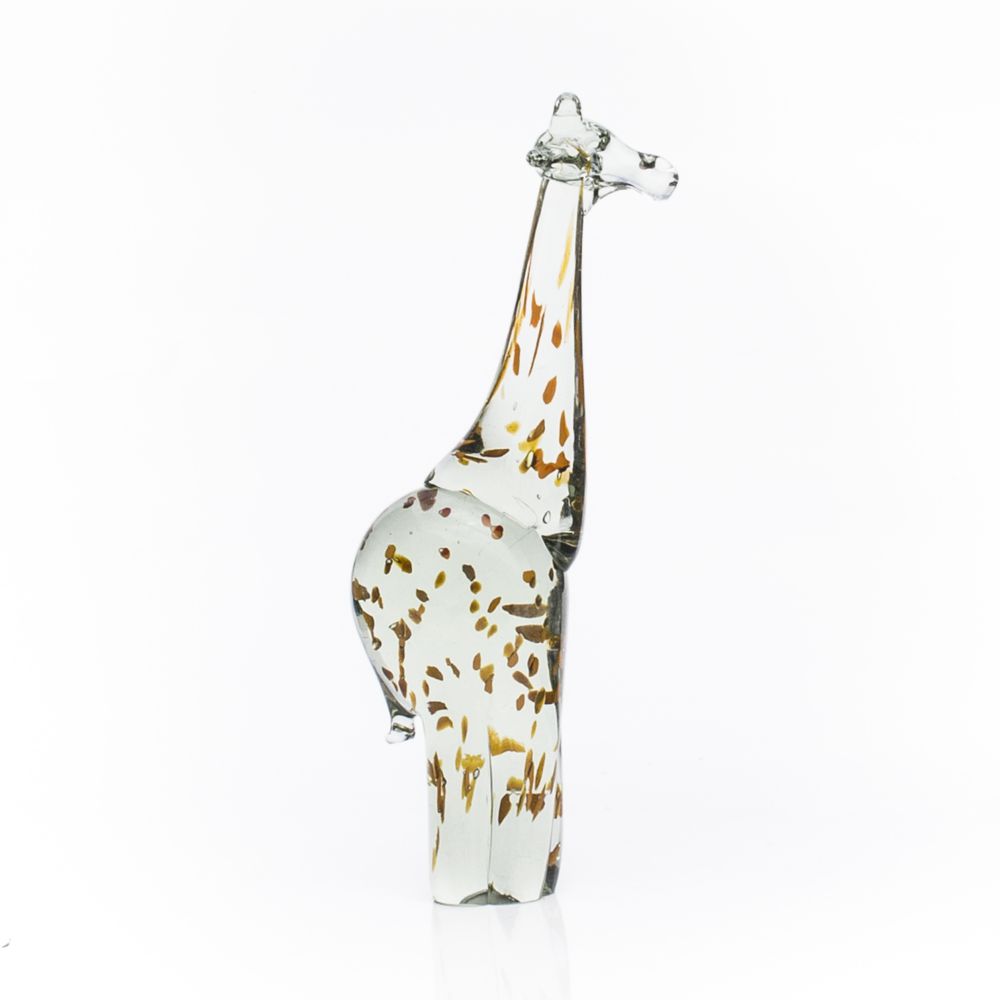 Extra Large Giraffe - clear with colour flecks