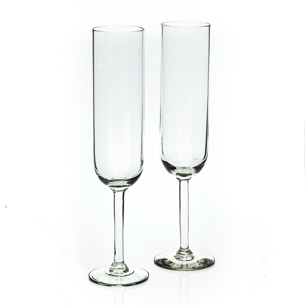 Pear Drop Straight Stem Champagne Glass