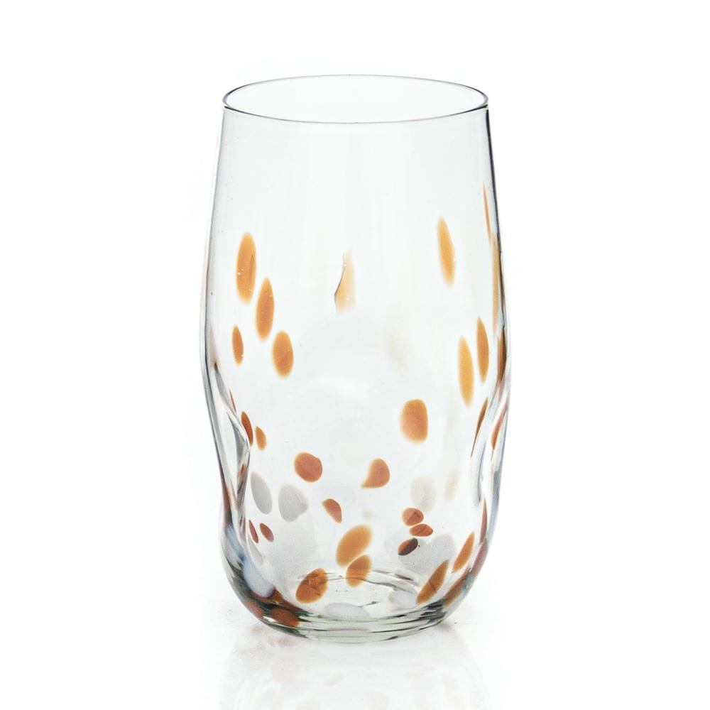 Tulip Tall Organic Indented Tumbler With Colour Flecks