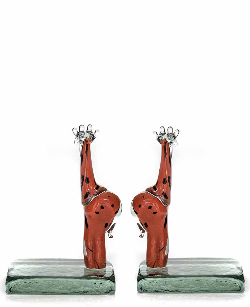 07-C-QQ-BE - Medium Giraffe Bookends full colour (pair)