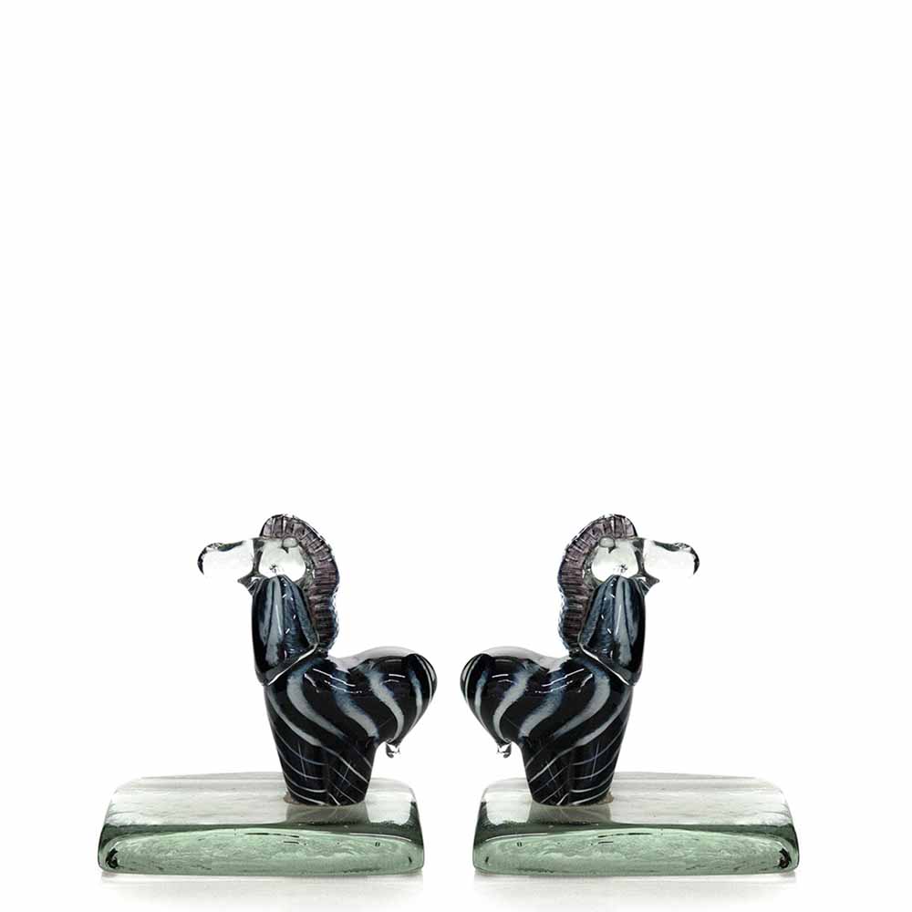 082-C-Q-BE - Medium Zebra Bookends full colour (pair)