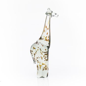 Extra Large Giraffe - clear with colour flecks