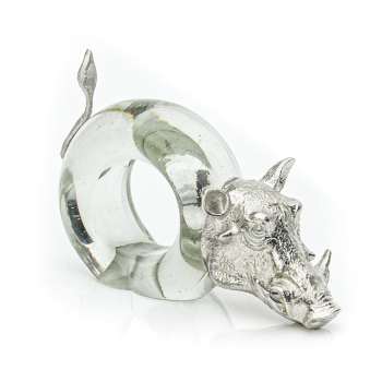 Mini Pewter Warthog Napkin Ring