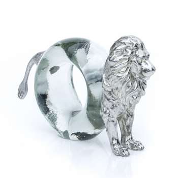 Mini Pewter Lion Napkin Ring