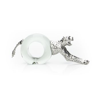 Mini Pewter Cheetah Napkin Ring