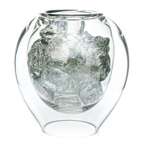 Ice Bucket With Inward Bubble Compartment