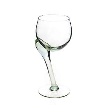 Crooked Stemmed White Wine Glass